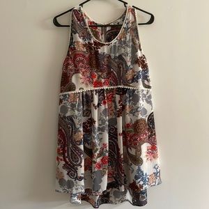 JODIFL paisley & floral long tank